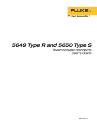 Thumbnail of document Manual - 5649 / 5650 Type R and Type S Thermocouple Standards